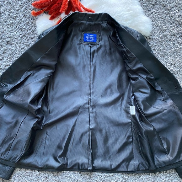 Vintage Fioranti Black Genuine Leather Blazer - Picture 4 of 9